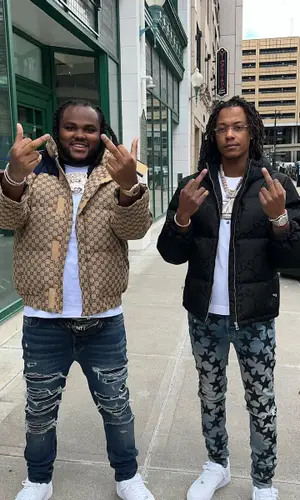 Tee Grizzley’s Outfit in Gucci Jacket, Amiri Jeans & Saint Laurent Bag (2023)