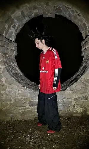 Burberry Erry wearing Adidas jersey