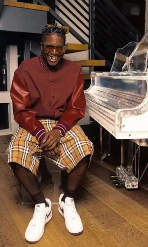 Lil Yachty wearing Burberry shorts