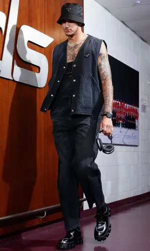 Kyle Kuzma wearing Prada hat