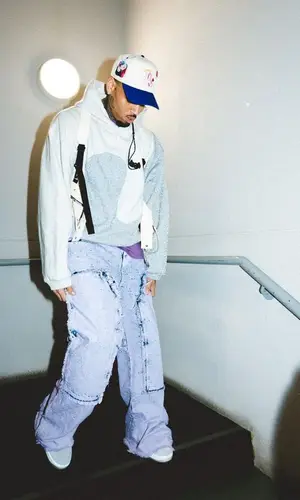 Chris Brown wearing Dior hoody