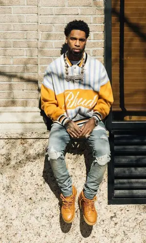 Key Glock wearing Rhude shirt