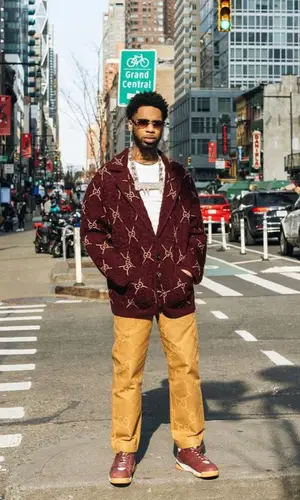 Key Glock wearing Gucci trousers