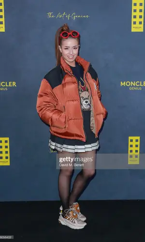 Pokimane wearing Moncler jacket