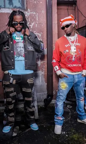 Offset wearing Marni hat