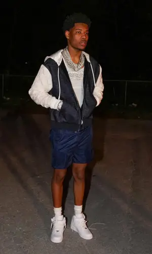 Nardo Wick wearing Louis Vuitton hoody