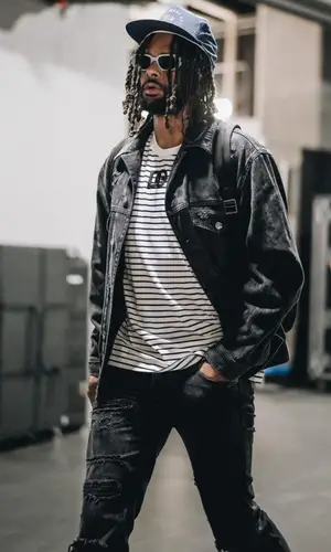 Patty Mills wearing Dolce & Gabbana t-shirt