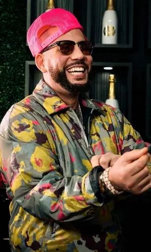 DJ Drama wearing Dior jacket