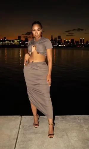 Yung Miami wearing Tom Ford sandal