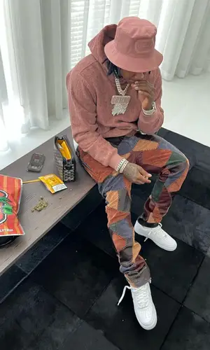 Moneybagg Yo wearing Dior hoody
