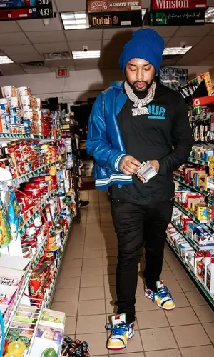 Icewear Vezzo wearing Avirex jacket