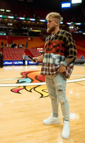 Jake Paul wearing Maison Mihara Yasuhiro shirt