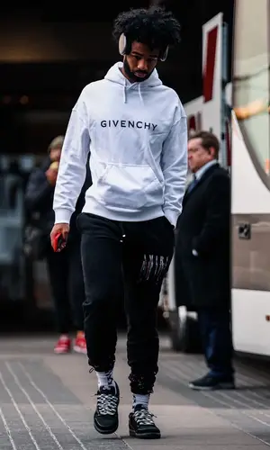 Coby White wearing Amiri pants
