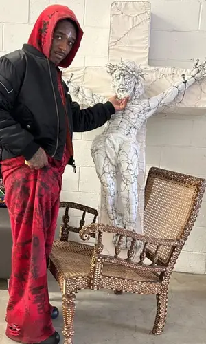 Lil Uzi Vert wearing Balenciaga pants