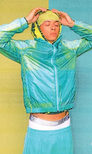 Central Cee wearing Calvin Klein swimwear