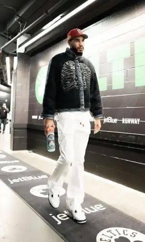 Jayson Tatum wearing New Era cap