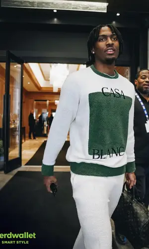 Tyrese Maxey’s Outfit in Casablanca Sweatshirt & Louis Vuitton Bag (2023)