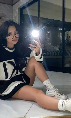 Valkyrae wearing Adidas sock