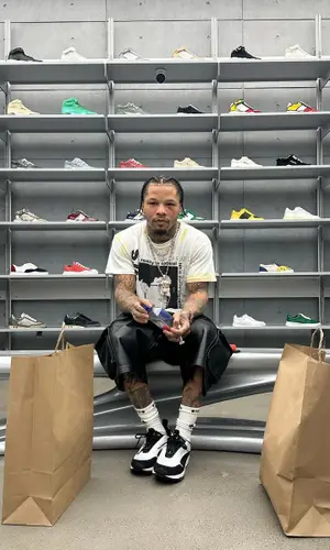 Gervonta Davis wearing Chrome Hearts shorts
