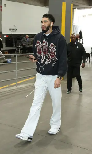 Jayson Tatum wearing Monfrere jeans