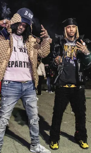 Chief Keef wearing Gucci belt