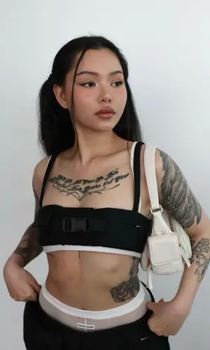 Bella Poarch wearing Miu Miu top