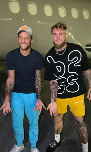 Jake Paul wearing Nike sock