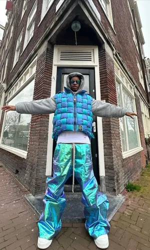 Bloody Osiris wearing Louis Vuitton boots