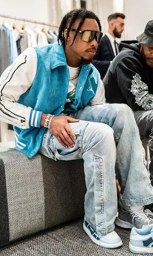 Justin Jefferson wearing Amiri sneakers