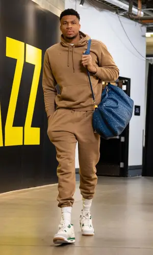 Giannis Antetokounmpo wearing Nike pants