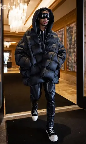 Joshua Christopher’s Outfit in Rick Owens Eyewear (2023)