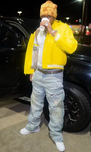 Fivio Foreign wearing Fendi belt