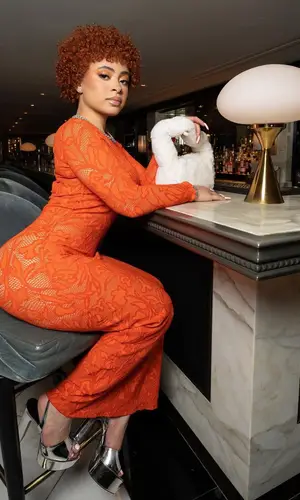 Ice Spice wearing Brandon Blackwood bag