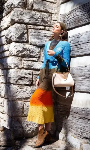 Taylor Hill wearing Etro jacket