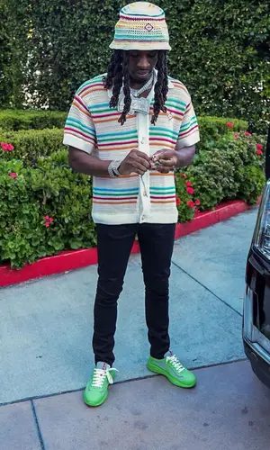 SleazyWorld Go wearing Casablanca shirt