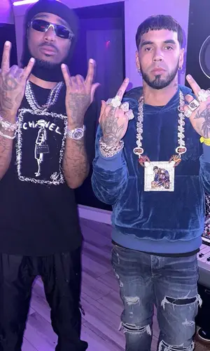 Anuel AA wearing Richard Mille watch