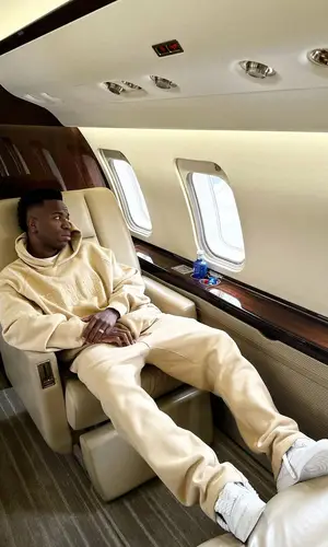 Vinicius Jr wearing Fear of God hoody