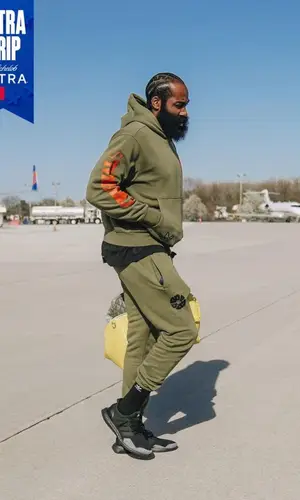 James Harden wearing Adidas hoody