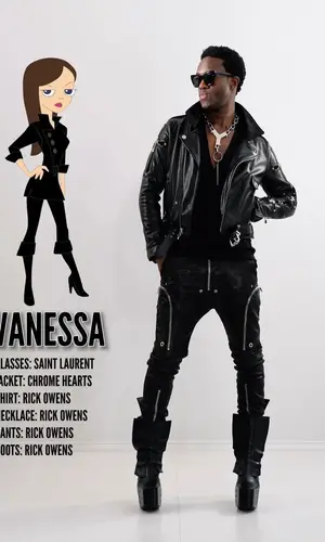 Wisdom Kaye wearing Chrome Hearts jacket