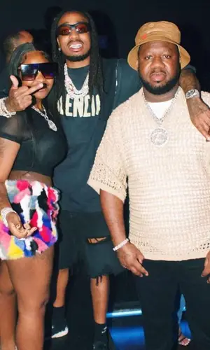 Quavo wearing Balenciaga hoody