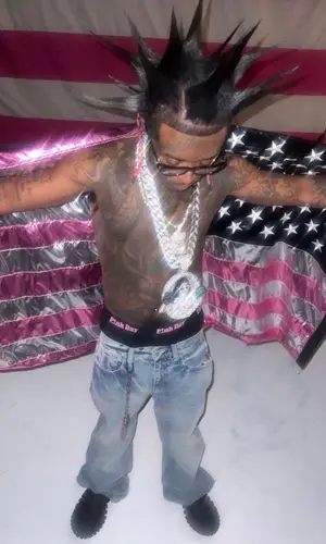 Lil Uzi Vert wearing Balenciaga sandal