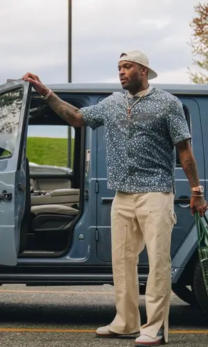 PJ Tucker wearing Goyard bag