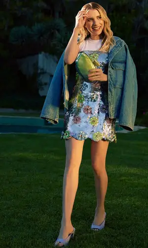 Emma Roberts wearing Nili Lotan jacket
