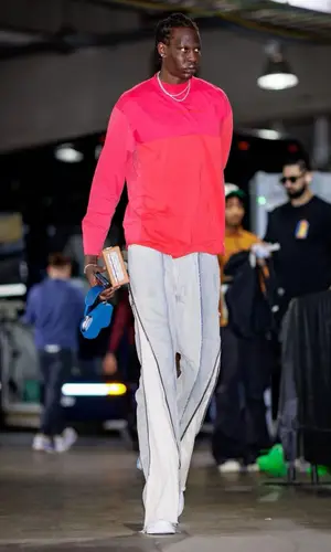Bol Bol wearing Goyard bag