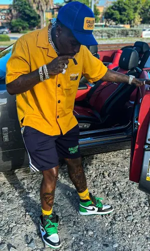 Sauce Walka wearing Gallery Dept. shirt