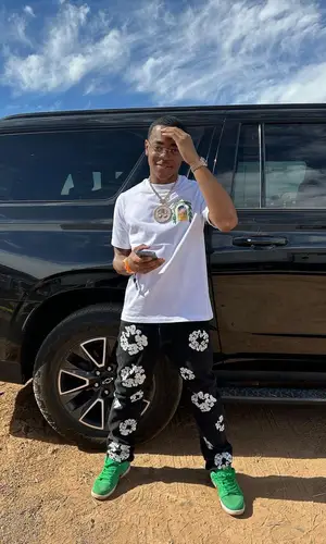 Whereis22 wearing Casablanca t-shirt