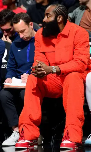 James Harden wearing Honor The Gift t-shirt