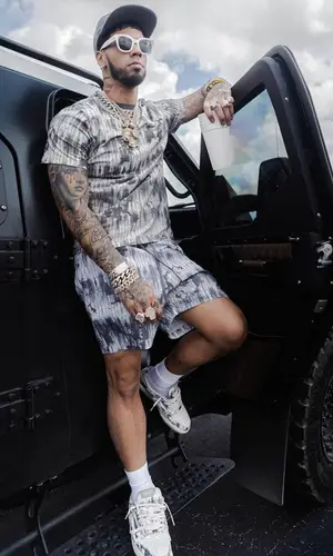 Anuel AA wearing Richard Mille watch
