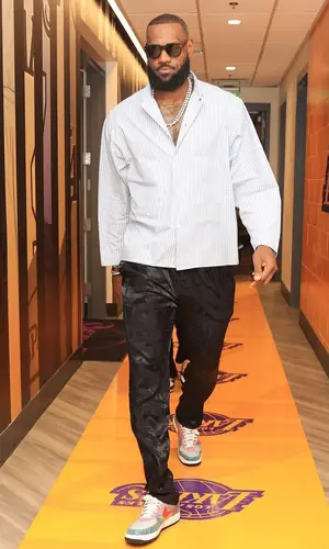 LeBron James wearing Nike sneakers