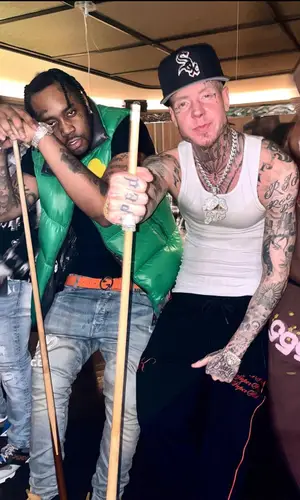 Fivio Foreign wearing Timberland boots